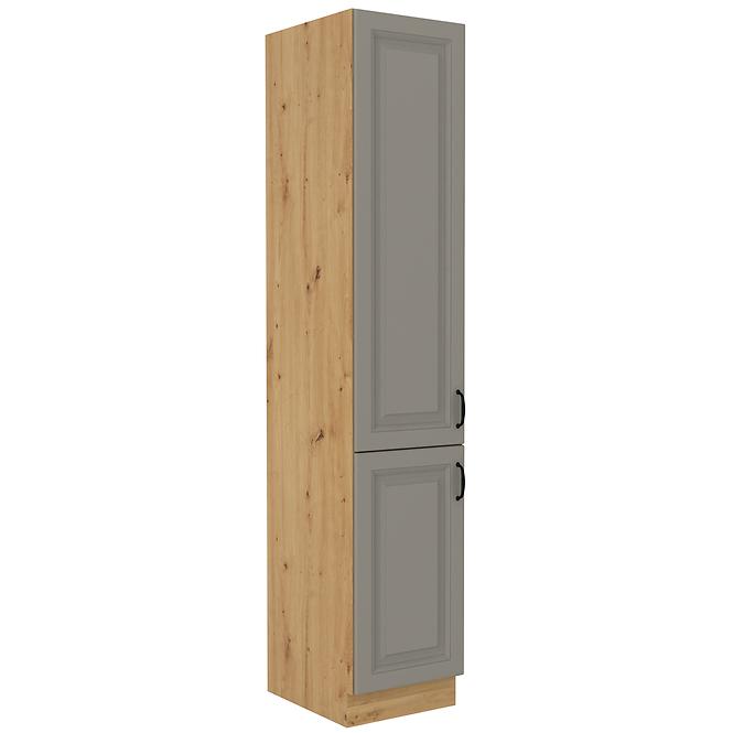 Stilo 2f kuhinjski element 2 vrata 40x57x210 cm siva/ natur (artisan hrast)