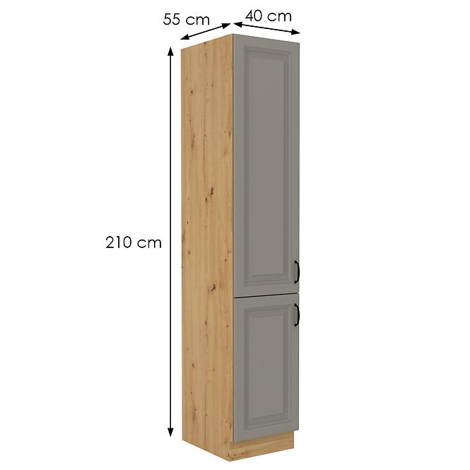 Stilo 2f kuhinjski element 2 vrata 40x57x210 cm siva/ natur (artisan hrast)