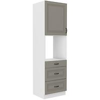 Stilo 3s 1f kuhinjski element 1 vrata+ 3 ladice 60x57x210cm siva/bijela