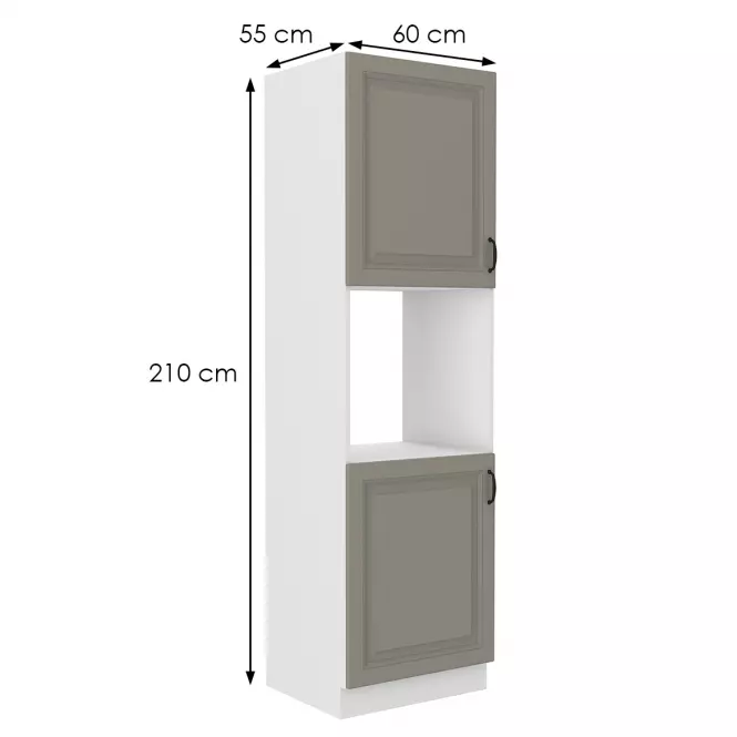 Stilo 2f kuhinjski element 2 vrata 60x57x210cm siva/bijela