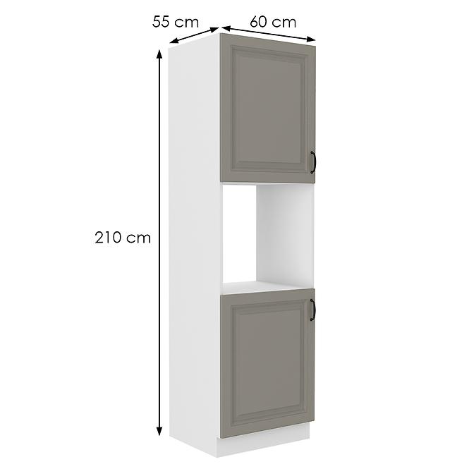 Stilo 2f kuhinjski element 2 vrata 60x57x210cm siva/bijela