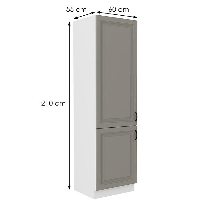 Stilo 2f kuhinjski element 2 vrata 60x57x210cm siva/bijela