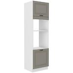 Stilo 2f kuhinjski element 2 vrata 60x57x210 cm  siva/bijela