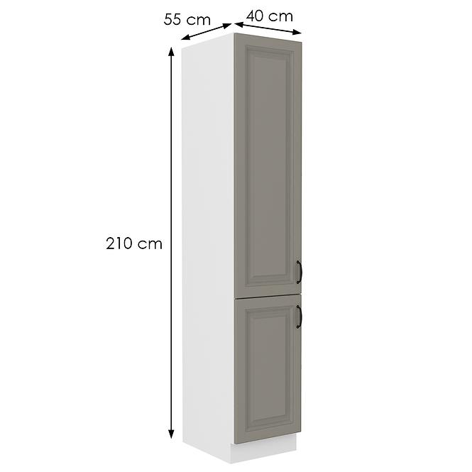 Stilo 2f kuhinjski element 2 vrata 40x57x210 cm  siva/bijela