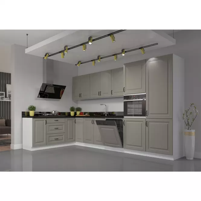 Stilo 2f kuhinjski element 2 vrata 40x57x210 cm  siva/bijela,7