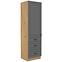Stilo 3s 1f kuhinjski element 1 vrata+ 3 ladice 60x57x210cm tamno siva/ natur (artisan hrast)