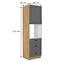 Stilo 3s 1f kuhinjski element 1 vrata+ 3 ladice 60x57x210cm tamno siva/ natur (artisan hrast),2