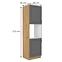 Stilo 2f kuhinjski element 2 vrata 60x57x210cm tamno siva/ natur (artisan hrast),2