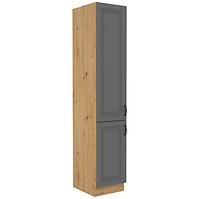 Stilo 2f kuhinjski element 2 vrata 40x57x210 cm tamno siva/ natur (artisan hrast)