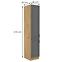 Stilo 2f kuhinjski element 2 vrata 40x57x210 cm tamno siva/ natur (artisan hrast),2