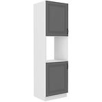 Stilo 2f kuhinjski element 2 vrata 60x57x210 cm tamno siva/bijela