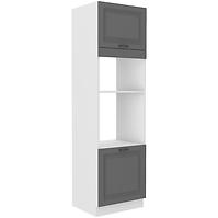 Stilo 2f kuhinjski element 2 vrata 60x57x210 cm tamno siva/bijela