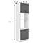 Stilo 2f kuhinjski element 2 vrata 60x57x210 cm tamno siva/bijela,2
