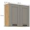 Luna 80G-72 2F ormar kuhinjski 2 vrata 80x31x72 cm siva/natur (artisan hrast),2