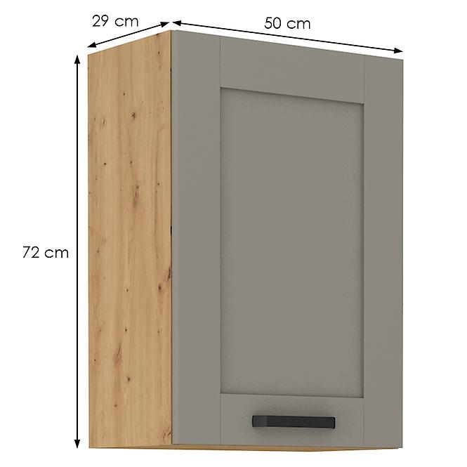 Luna 50G-72 1F ormarić kuhinjski1 vrata 50x31x72cm siva/natur (artisan hrast)