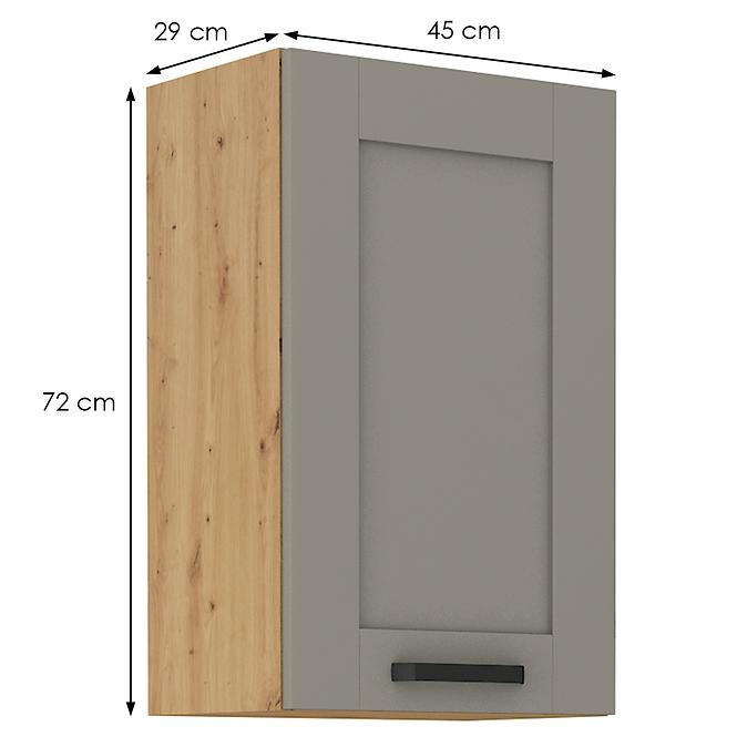 Luna 45G-72 1F ormarić kuhinjski 1 vrata 45x31x72cm siva/natur (artisan hrast)