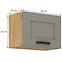 Luna 50GU-36 1F kuhinjski ormarić 1 vrata 50x31x36 cm siva/natur (artisan hrast),2