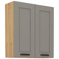 Luna 80G-90 2F ormar kuhinjski 2 vrata 80x31x90 cm siva/natur (artisan hrast)