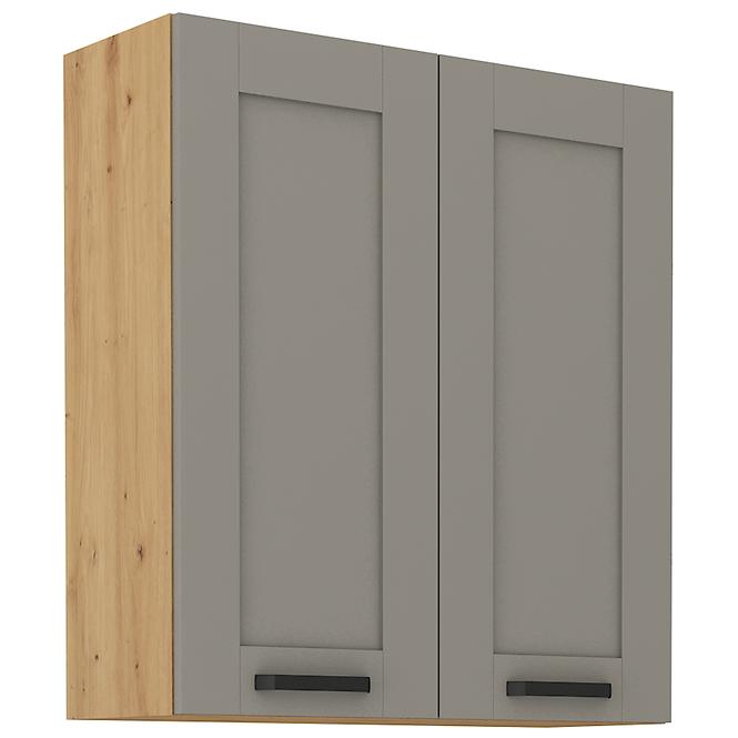 Luna 80G-90 2F ormar kuhinjski 2 vrata 80x31x90 cm siva/natur (artisan hrast)