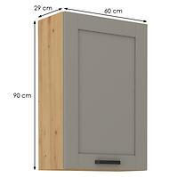 Luna 60G-90 1F ormar kuhinjski 1 vrata 60x31x90 cm siva/natur (artisan hrast)