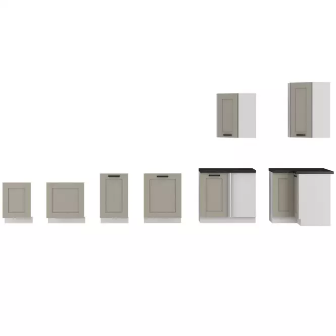 Luna 80G-72 2F kuhinjski element 2 vrata 80x31x72cm siva/bijela,10