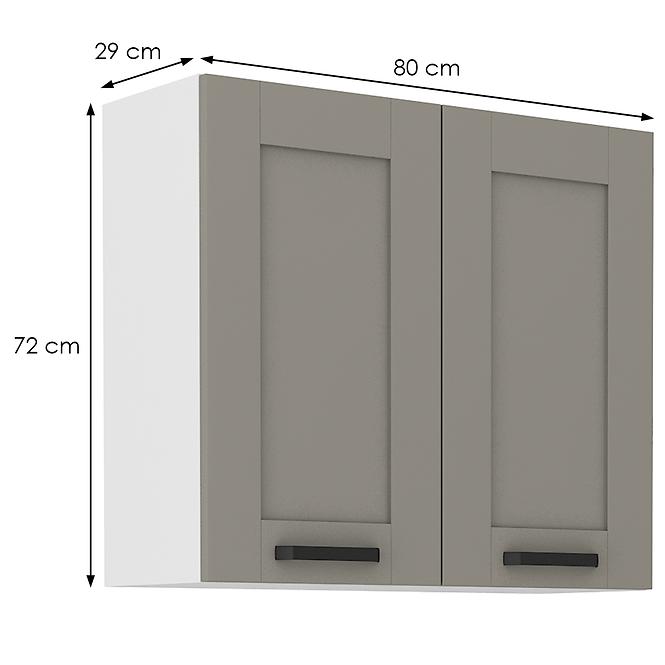 Luna 80G-72 2F kuhinjski element 2 vrata 80x31x72cm siva/bijela
