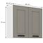Luna 80G-72 2F kuhinjski element 2 vrata 80x31x72cm siva/bijela,2