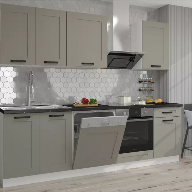 Luna 80G-72 2F kuhinjski element 2 vrata 80x31x72cm siva/bijela,5