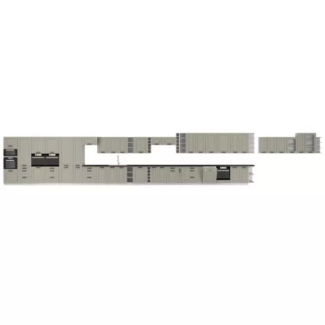 Luna 80G-72 2F kuhinjski element 2 vrata 80x31x72cm siva/bijela,9