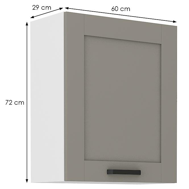 Luna 60G-72 1F kuhinjski element 1 vrata 60x31x72 cm siva/bijela