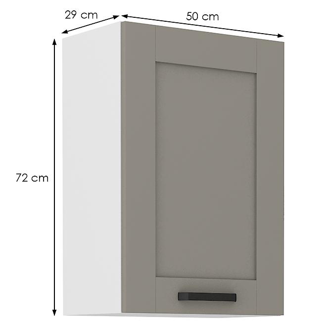 Luna 50G-72 1F kuhinjski element 1 vrata 50x31x72 cm siva/bijela