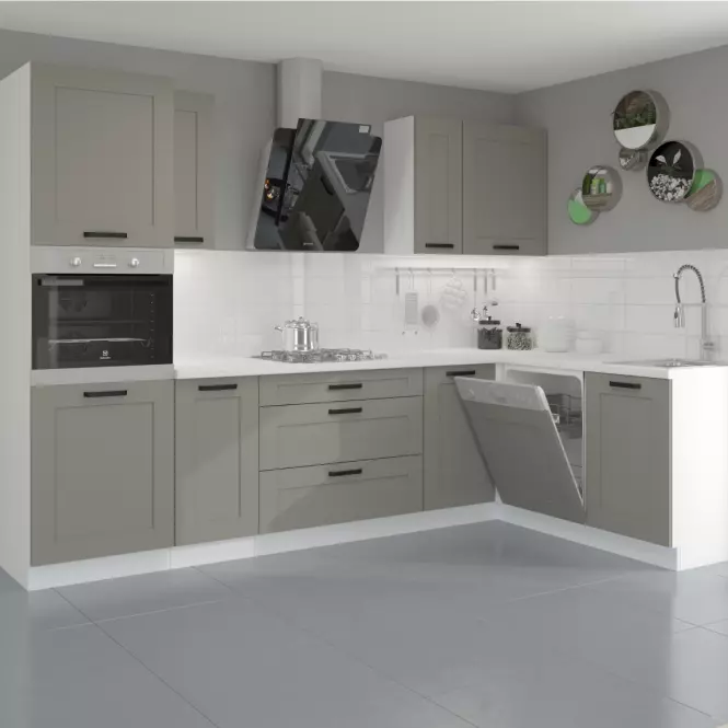 Luna 50G-72 1F kuhinjski element 1 vrata 50x31x72 cm siva/bijela,6
