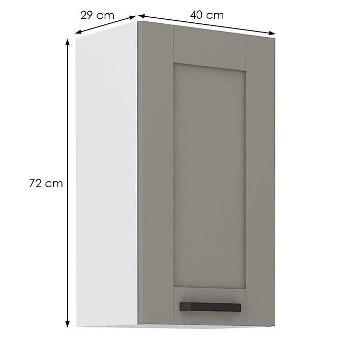 Luna 40G-72 1F kuhinjski element 1 vrata 40x31x72 cm siva/bijela