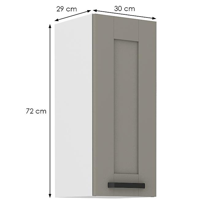 Luna 30G-72 1F kuhinjski element 1 vrata 30x31x72 cm siva/bijela