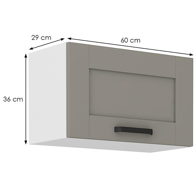 Luna 60GU-36 1F kuhinjski element 1 vrata 60x31x36 cm siva/bijela