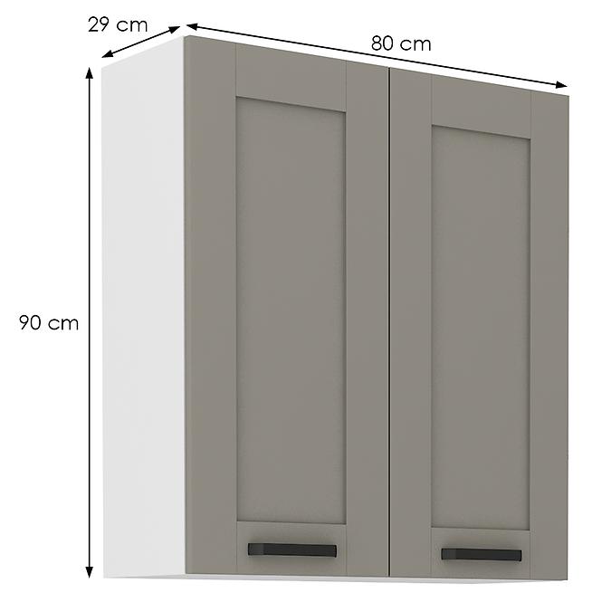 Luna 80G-90 2F kuhinjski element 2 vrata 80x31x90 cm siva/bijela
