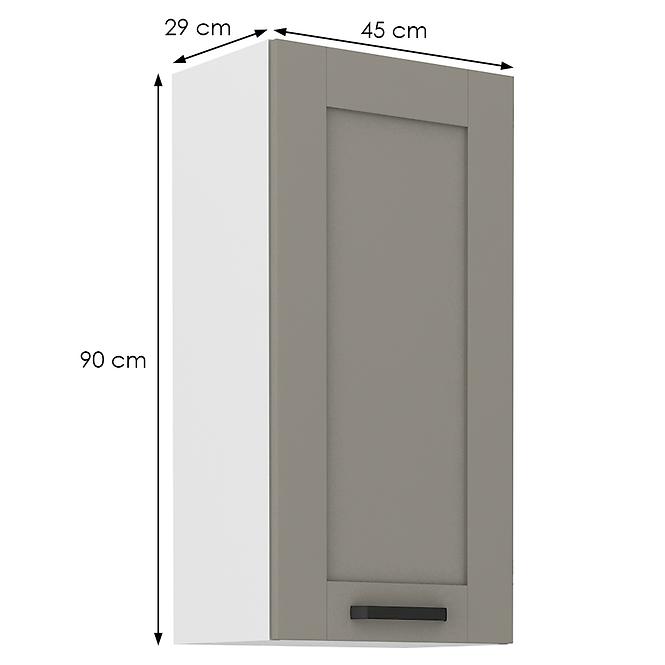 Luna 45G-90 1F kuhinjski element 1 vrata 45x31x90 cm siva/bijela