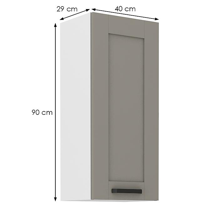 Luna 40G-90 1F kuhinjski element 1 vrata 40x31x90 cm siva/bijela