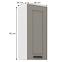 Luna 40G-90 1F kuhinjski element 1 vrata 40x31x90 cm siva/bijela,2