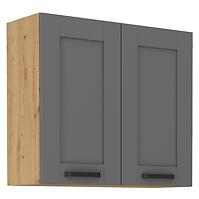 Luna 80G-72 2F kuhinjski element 2 vrata 80x31x72cm tamno siva/ natur (artisan hrast)