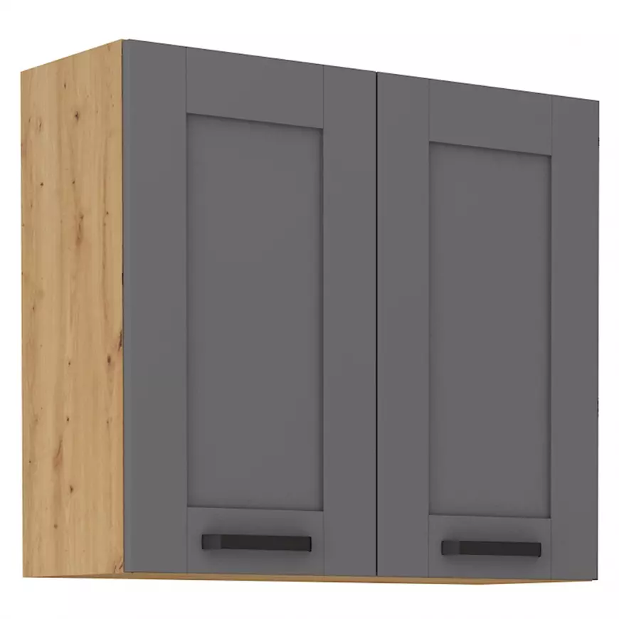 Luna 80G-72 2F kuhinjski element 2 vrata 80x31x72cm tamno siva/ natur (artisan hrast)