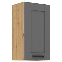 Luna 40G-72 1F kuhinjski element 1 vrata 40x31x72 cm tamno siva/ natur (artisan hrast)