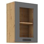 Luna 40GS-72 1F kuhinjski element 1 vrata 40x31x72 cm tamno siva/ natur (artisan hrast)