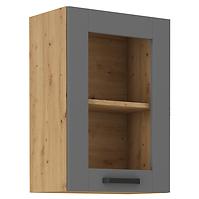 Luna 40GS-72 1F kuhinjski element 1 vrata 40x31x72 cm tamno siva/ natur (artisan hrast)