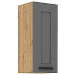 Luna 30G-72 1F kuhinjski element 1 vrata 30x31x72 cm tamno siva/ natur (artisan hrast)