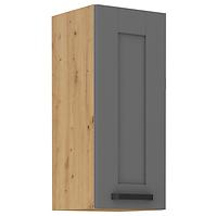 Luna 30G-72 1F kuhinjski element 1 vrata 30x31x72 cm tamno siva/ natur (artisan hrast)