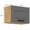 Luna 50GU-36 1F kuhinjski element 1 vrata 50x31x36 cm tamno siva/ natur (artisan hrast),2