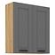 Luna 80G-90 2F kuhinjski element 2 vrata 80x31x90 cm tamno siva/ natur (artisan hrast)
