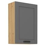 Luna 60G-90 1F kuhinjski element 1 vrata 60x31x90 cm tamno siva/ natur (artisan hrast)