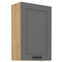 Luna 60G-90 1F kuhinjski element 1 vrata 60x31x90 cm tamno siva/ natur (artisan hrast)